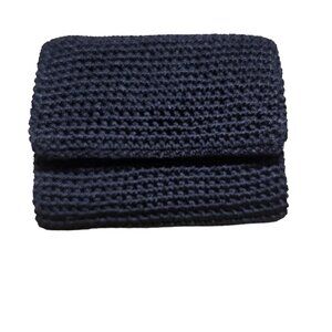 The Sak Black Trifold Snap Closure Womens Wallet Woven Texture